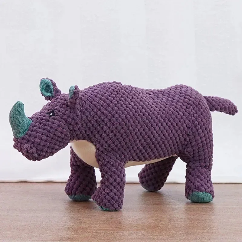 Animal Shapes Squeaky Plush Toys – for Medium & Large Dogs