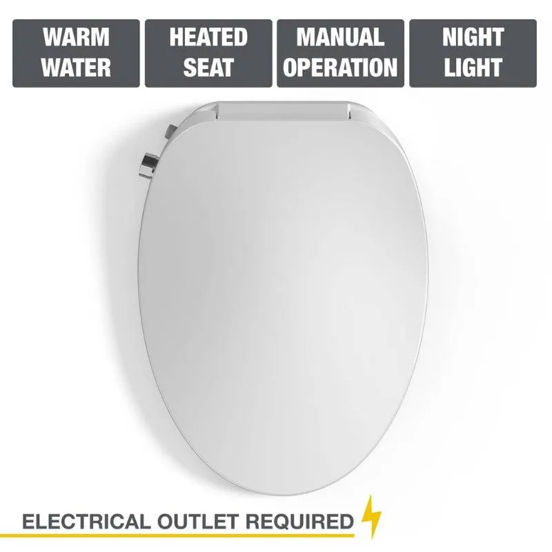 AquaWash 2.0 Elongated Bidet Seat in White