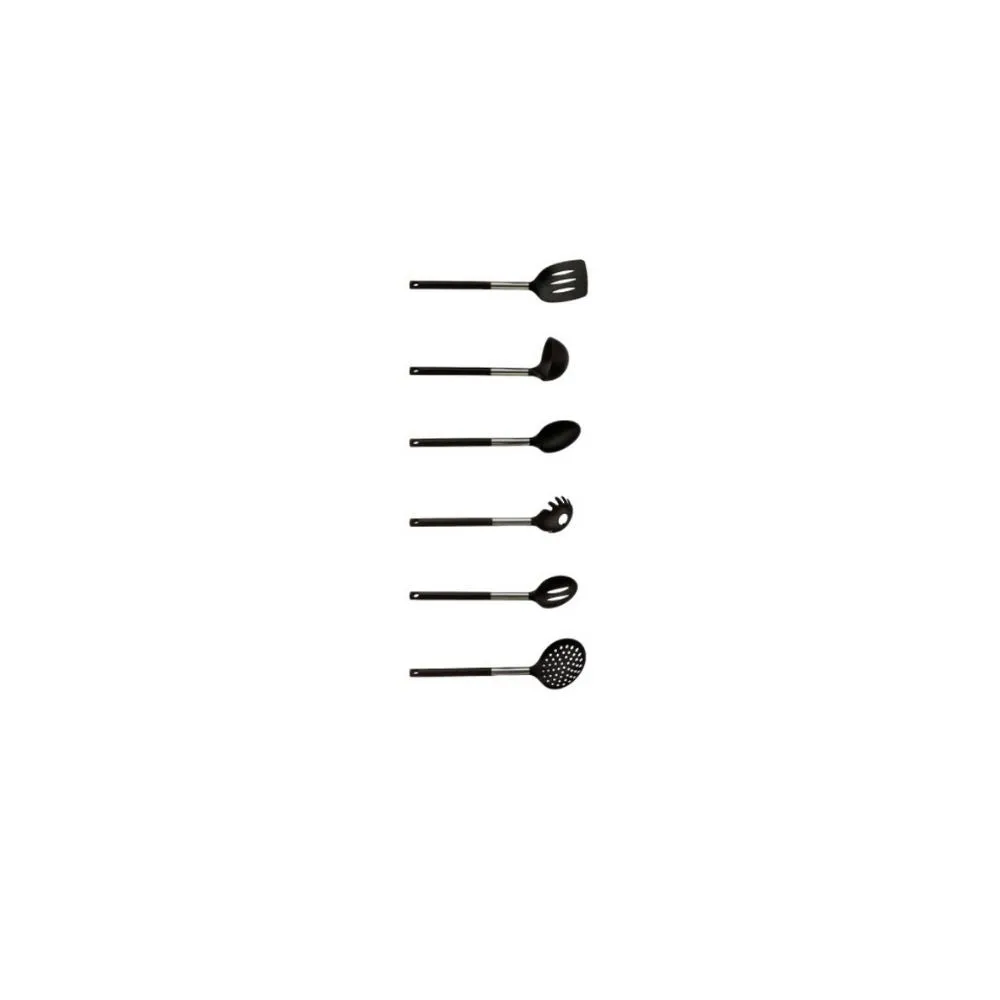 Arshia Silicon Utensil Set Black UL135 7pcs