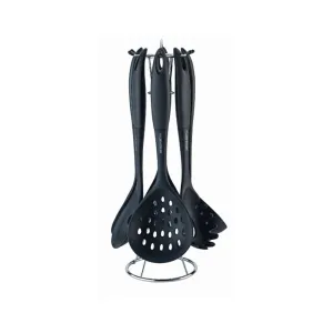 Arshia Silicon Utensil Set Black UL135 7pcs