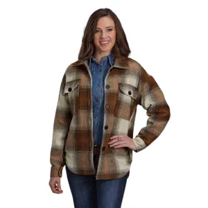 Brown Plaid Flannel Shirt Jacket 03-098-0119-1805