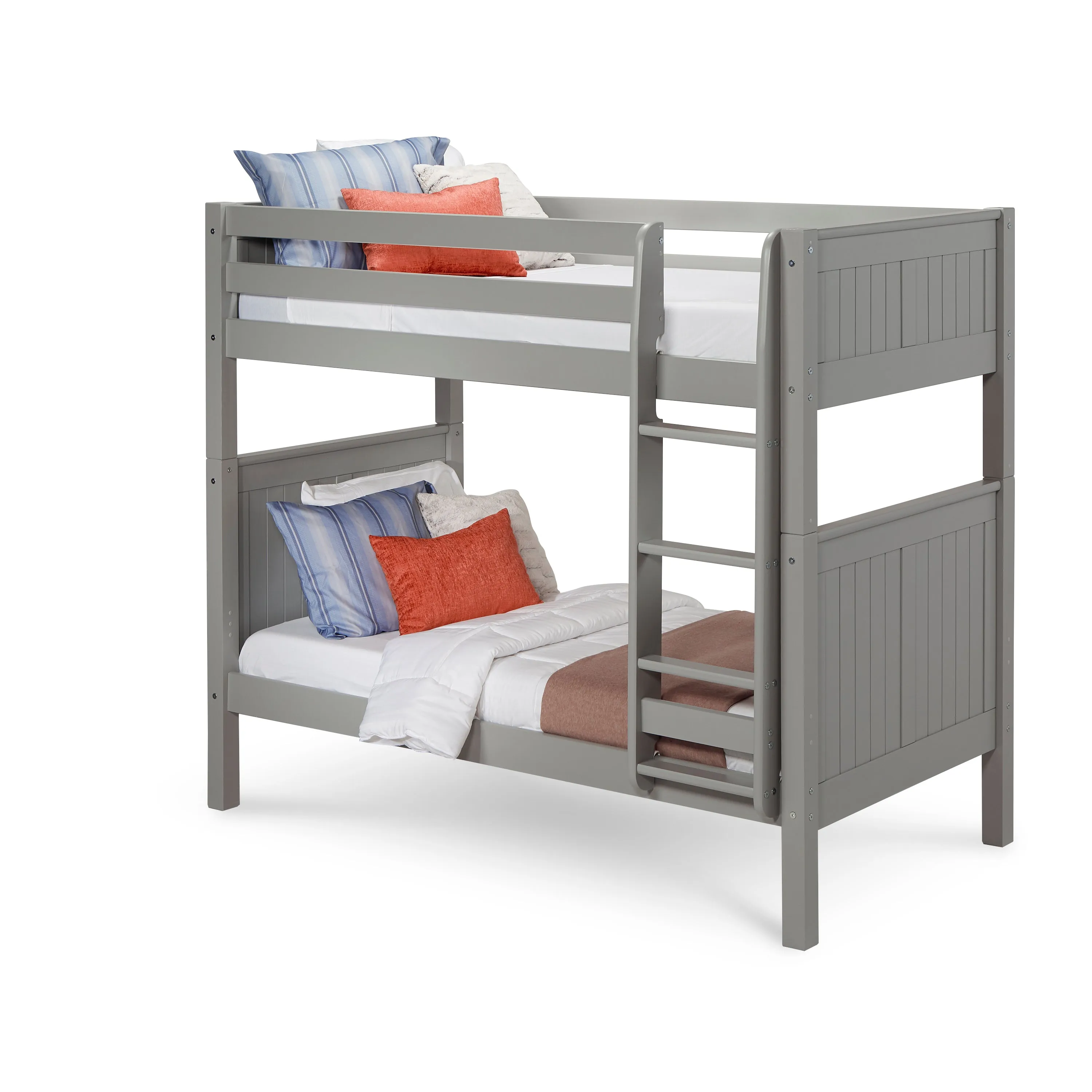 Camaflexi Twin over Twin Bunk Bed - Panel Headboard - 2 Color Options