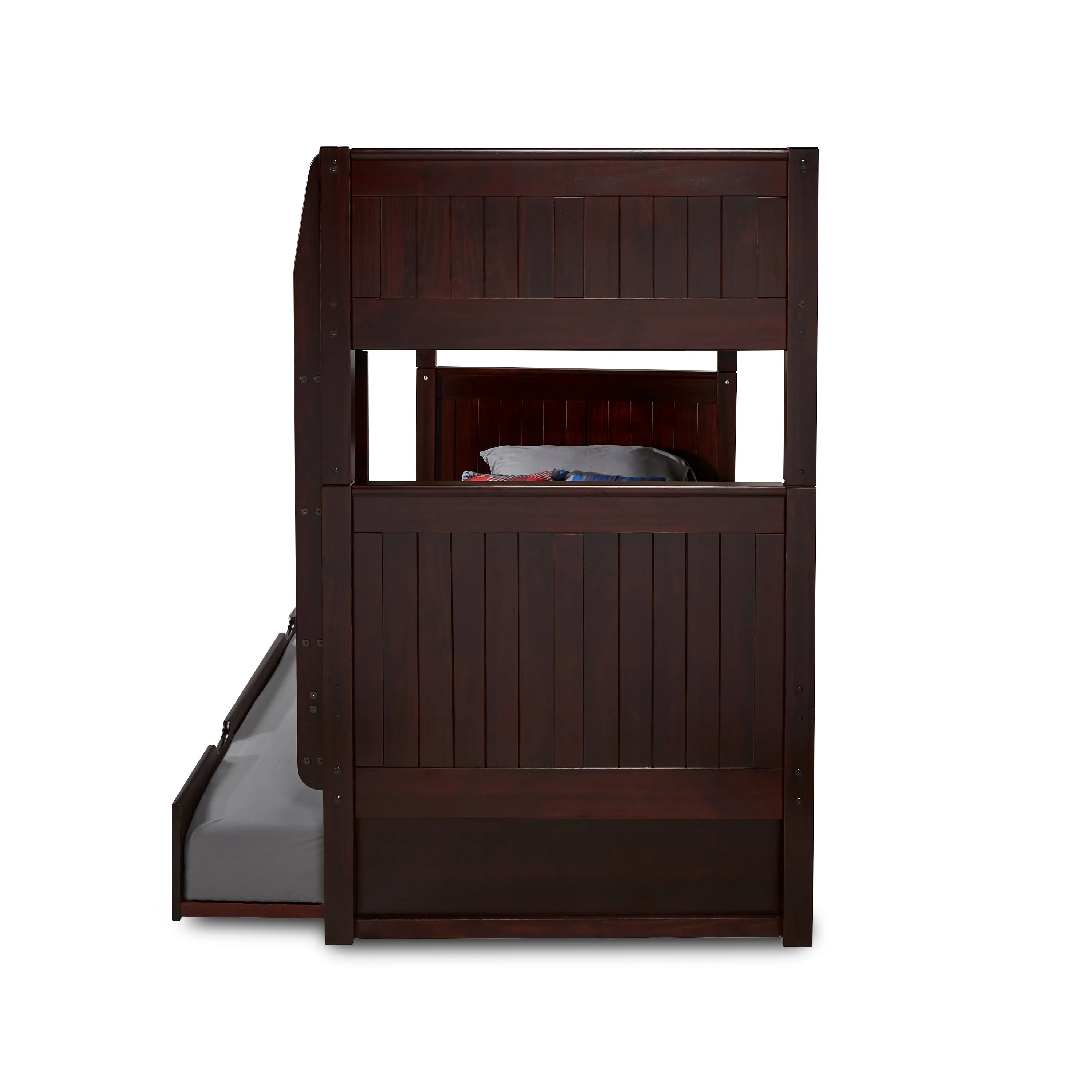 Camaflexi Twin over Twin Bunk Bed - Panel Headboard - 2 Color Options