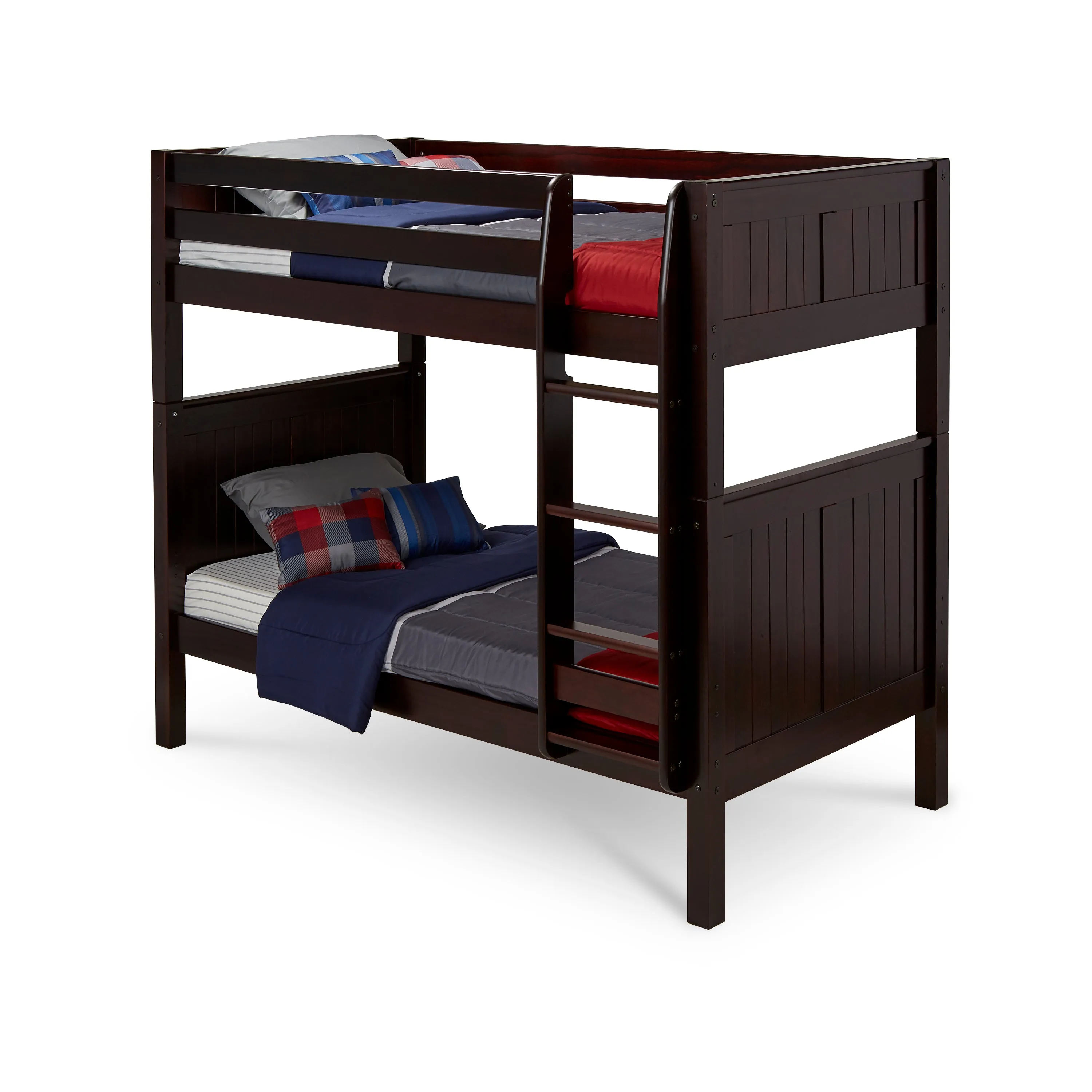 Camaflexi Twin over Twin Bunk Bed - Panel Headboard - 2 Color Options