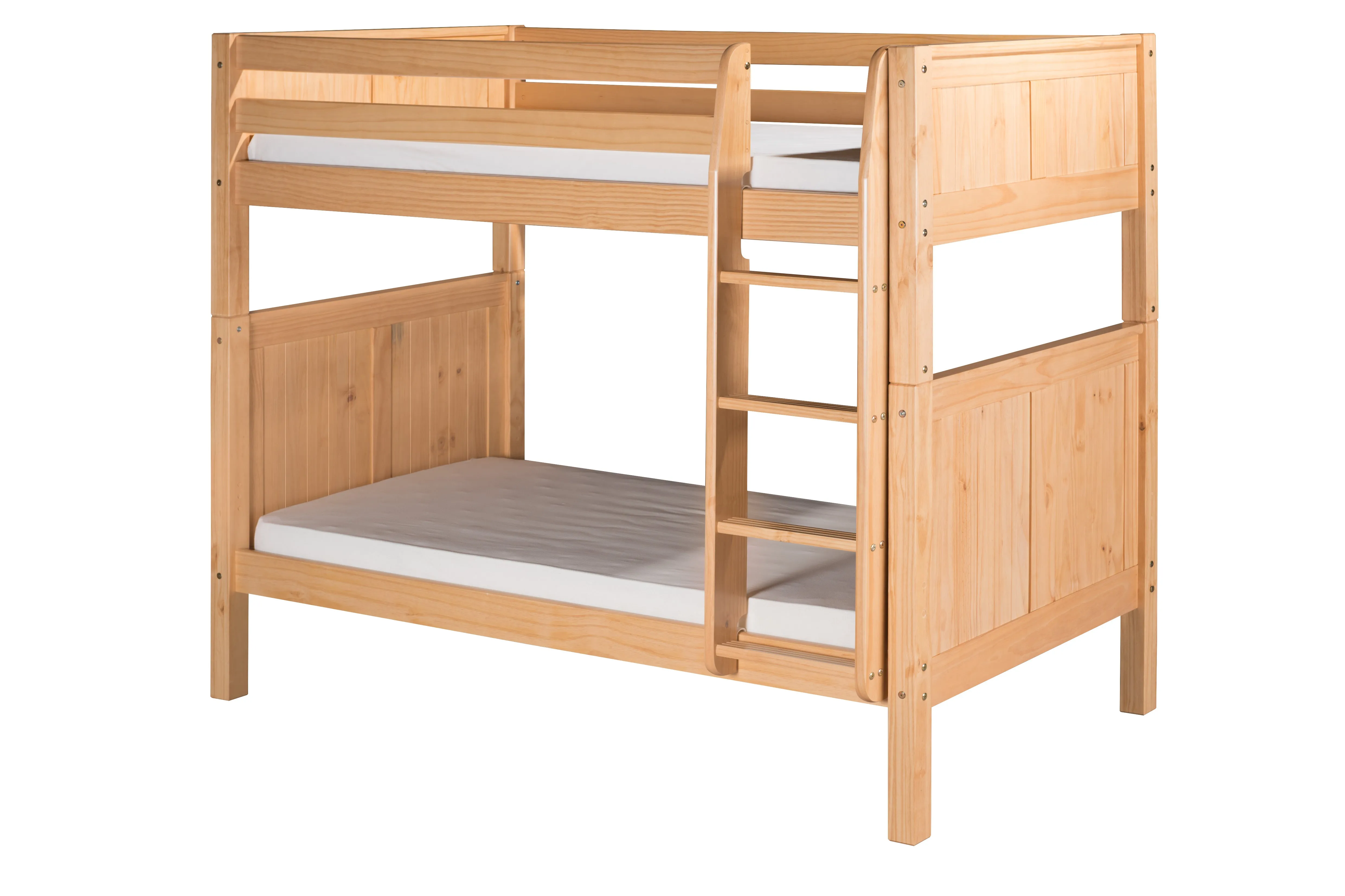 Camaflexi Twin over Twin Bunk Bed - Panel Headboard - 2 Color Options