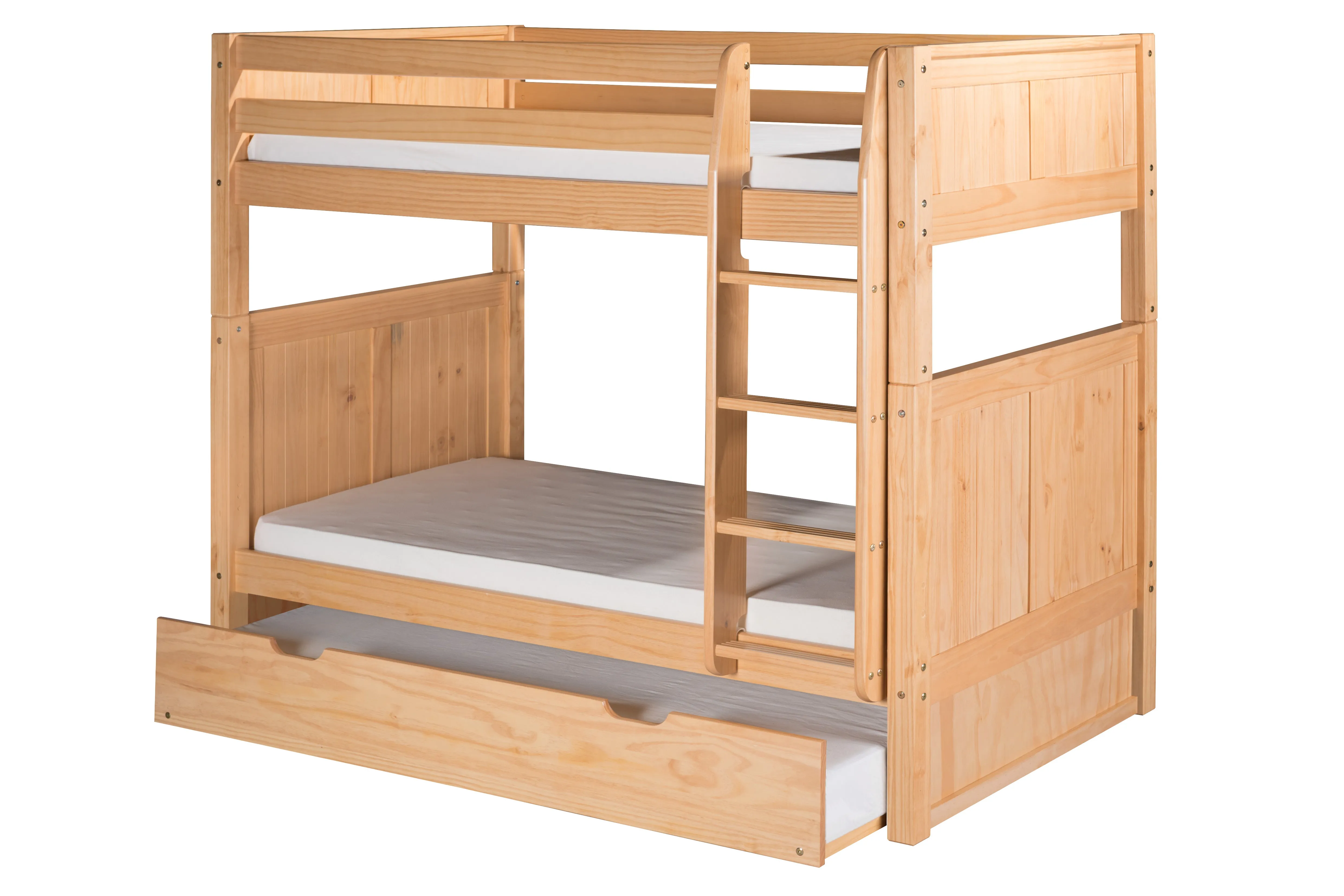 Camaflexi Twin over Twin Bunk Bed - Panel Headboard - 2 Color Options