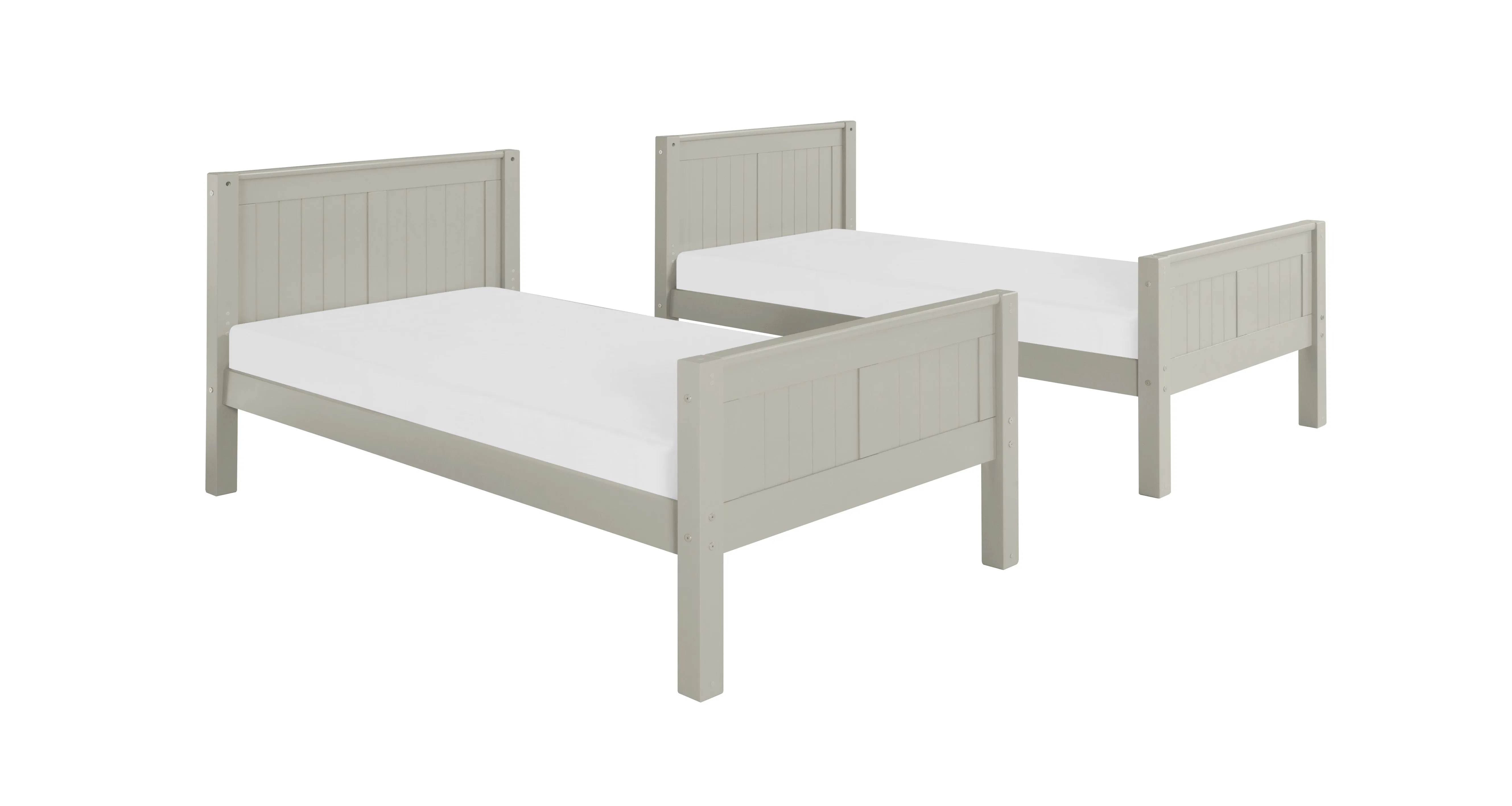 Camaflexi Twin over Twin Bunk Bed - Panel Headboard - 2 Color Options