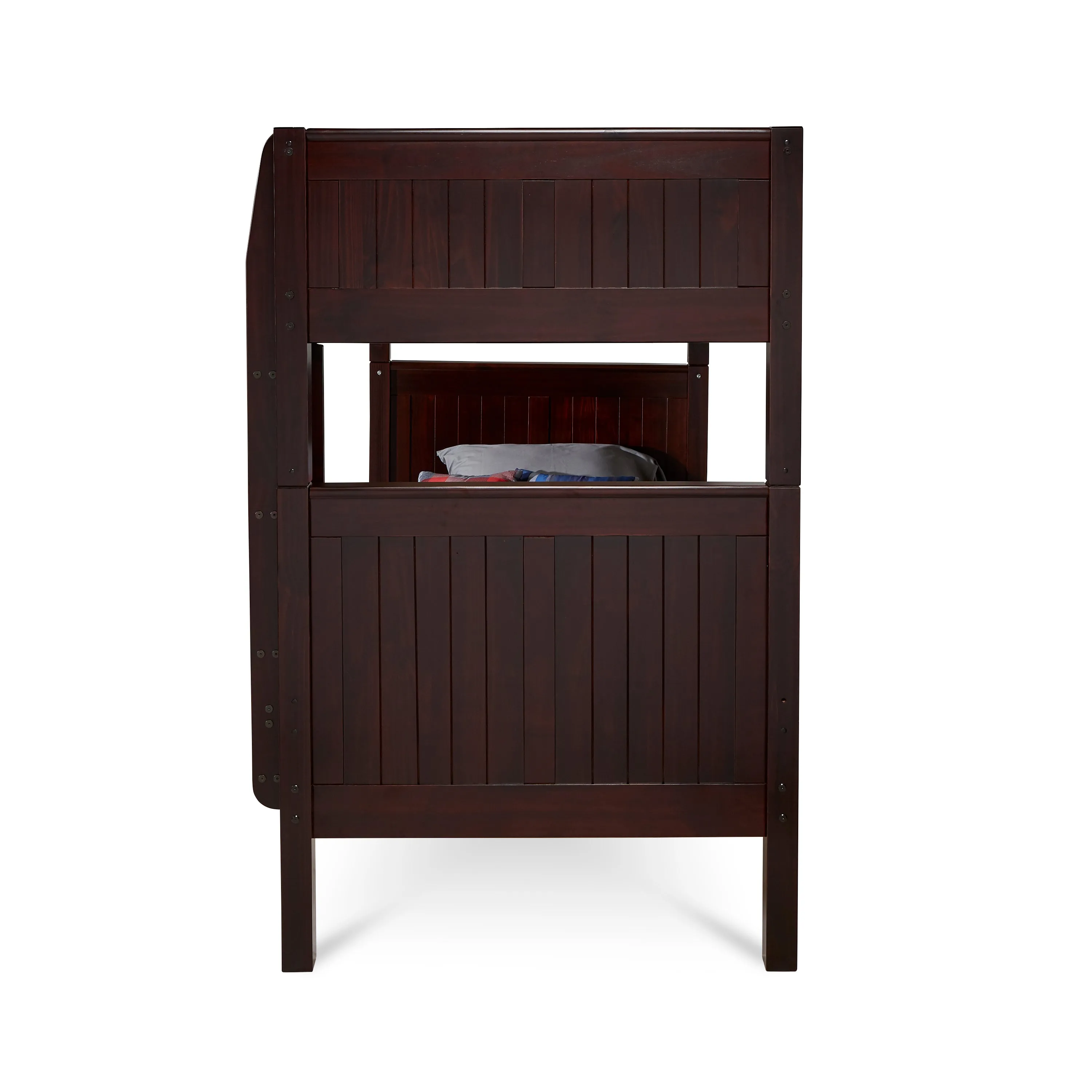 Camaflexi Twin over Twin Bunk Bed - Panel Headboard - 2 Color Options