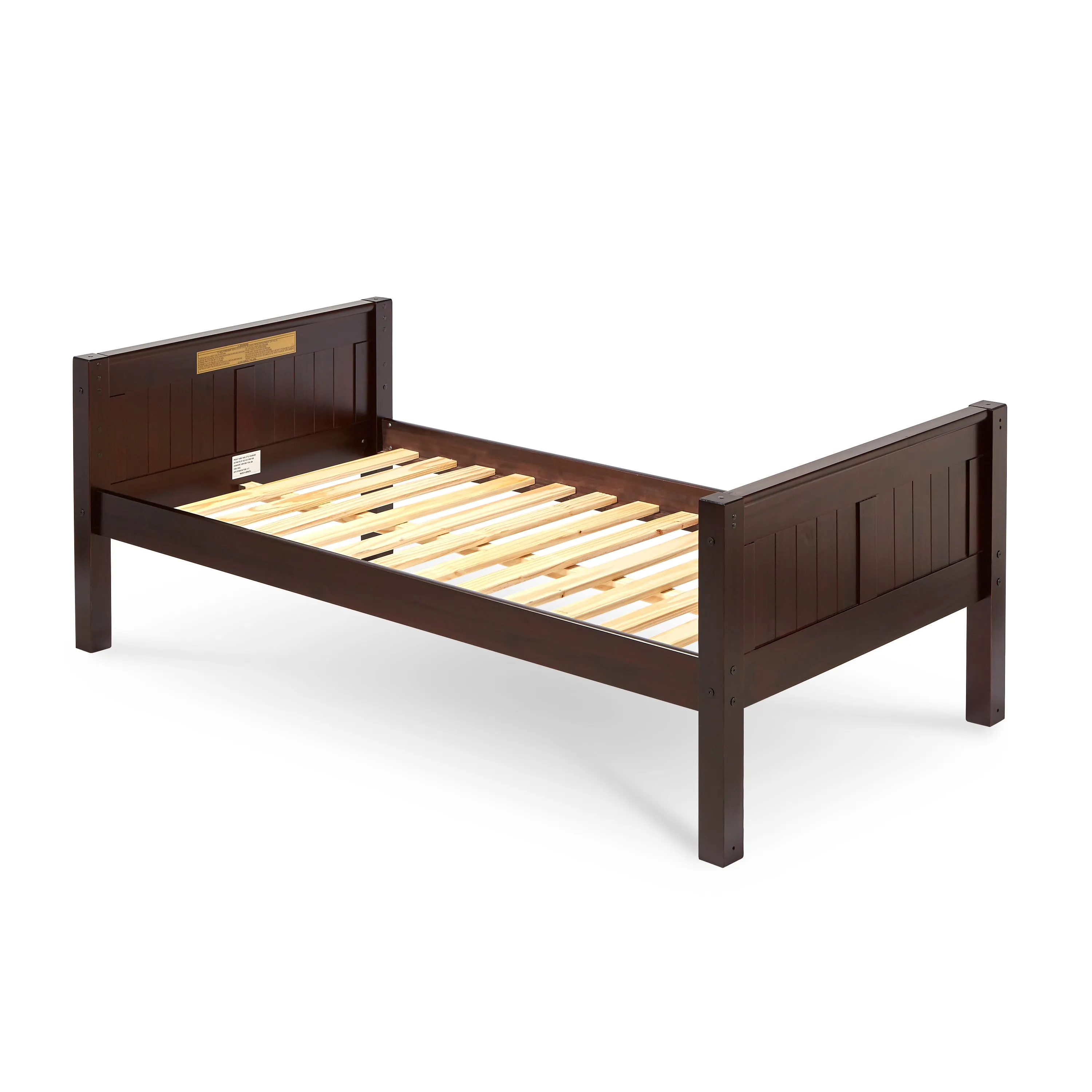Camaflexi Twin Size Platform Bed - Panel Headboard - 2 Color Options