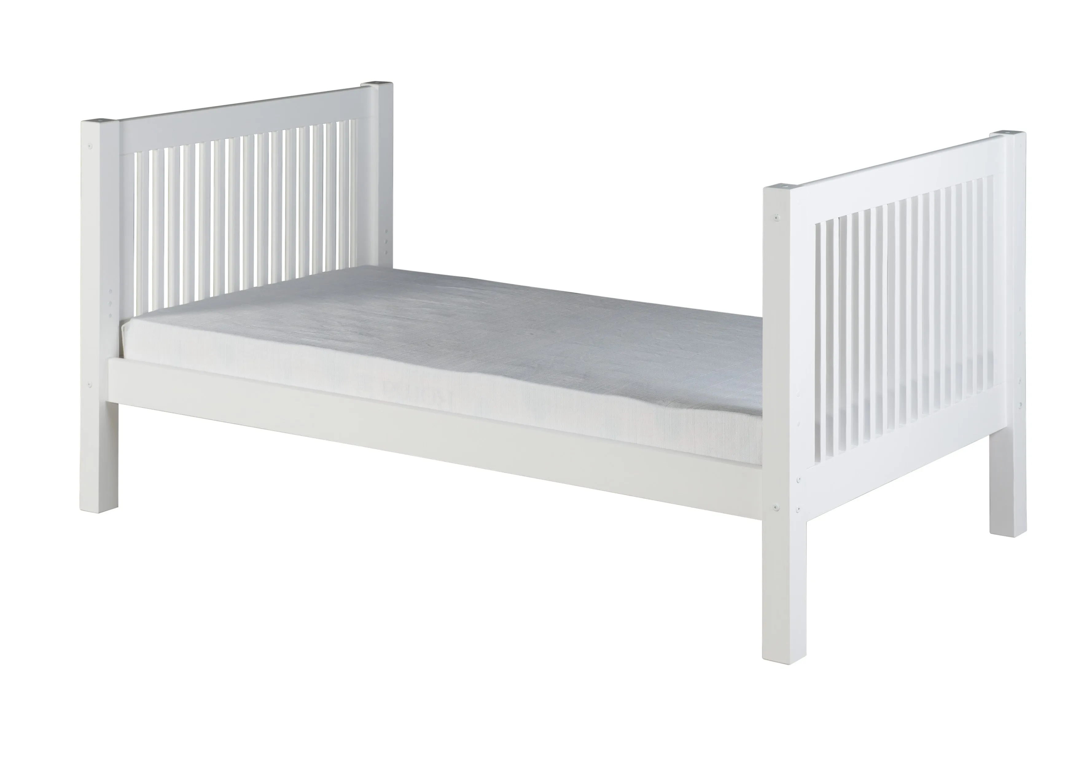 Camaflexi Twin Size Tall Platform Bed - Mission Headboard - 2 Color Options