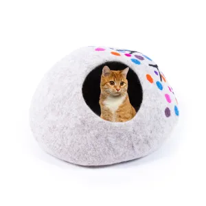 Cherry blossom felt cat cave/100% natural and safe felt cat cave