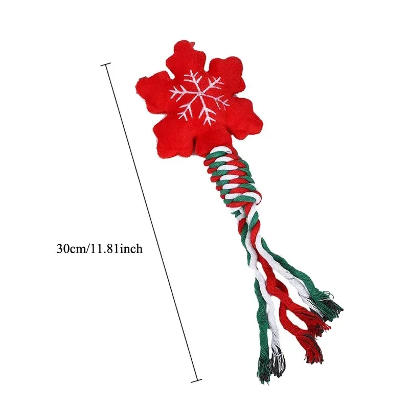 Christmas Dog Chew Toys – Squeaky, Rope Knot & Fun for Pets