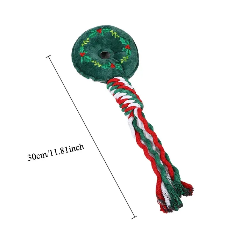 Christmas Dog Chew Toys – Squeaky, Rope Knot & Fun for Pets