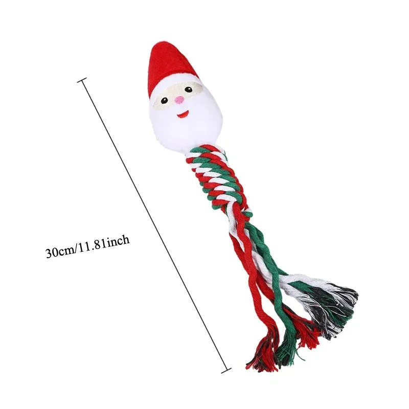 Christmas Dog Chew Toys – Squeaky, Rope Knot & Fun for Pets