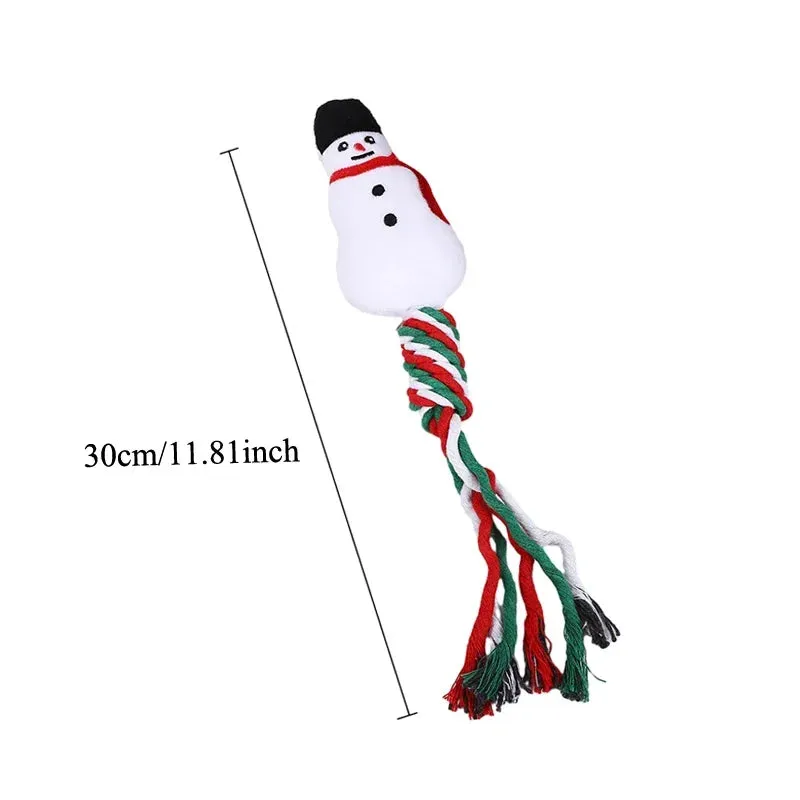 Christmas Dog Chew Toys – Squeaky, Rope Knot & Fun for Pets