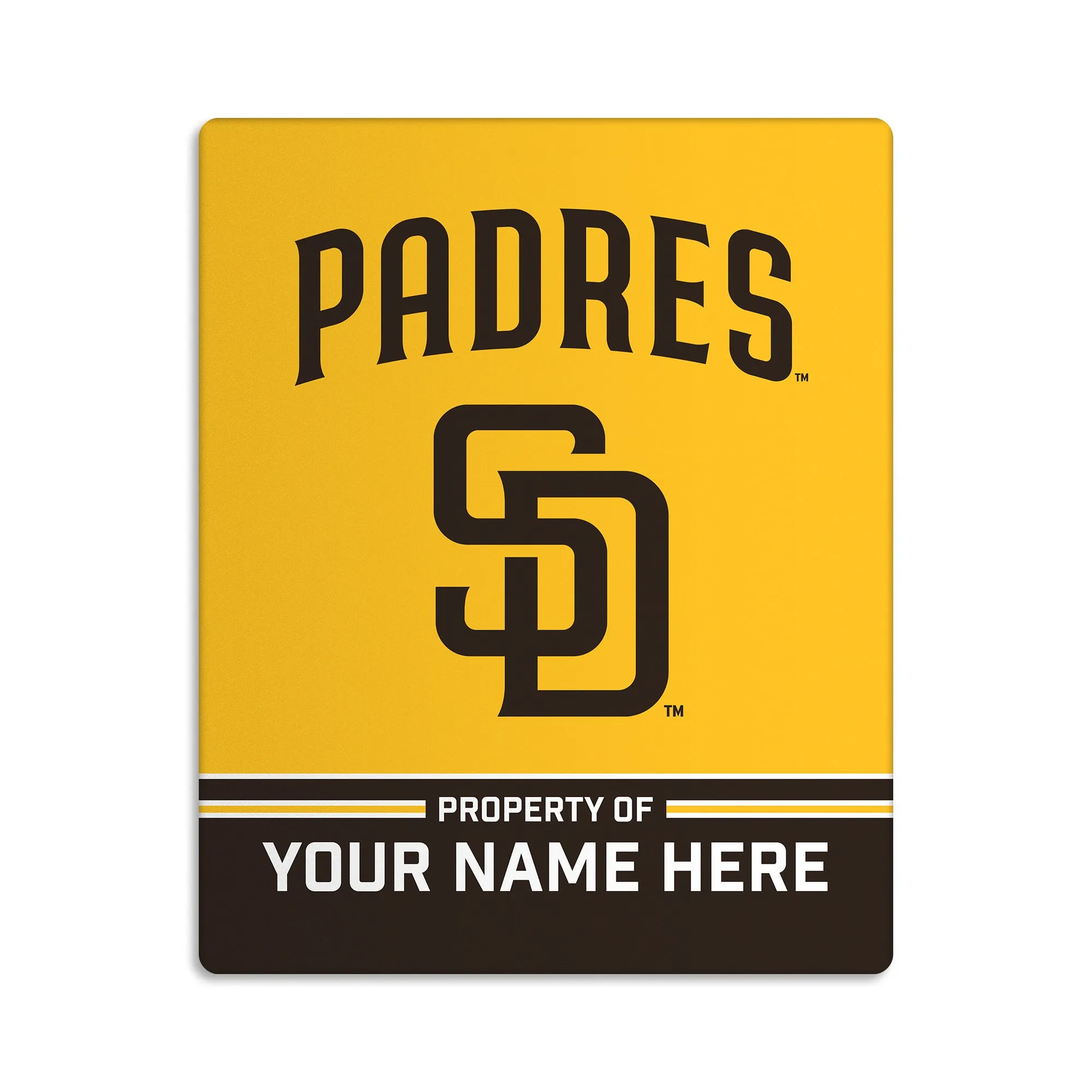 Custom San Diego Padres "Property of" Door Sign - 8"x10"
