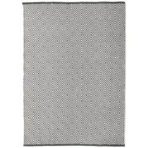 Diamond Washable Rug Warm Grey