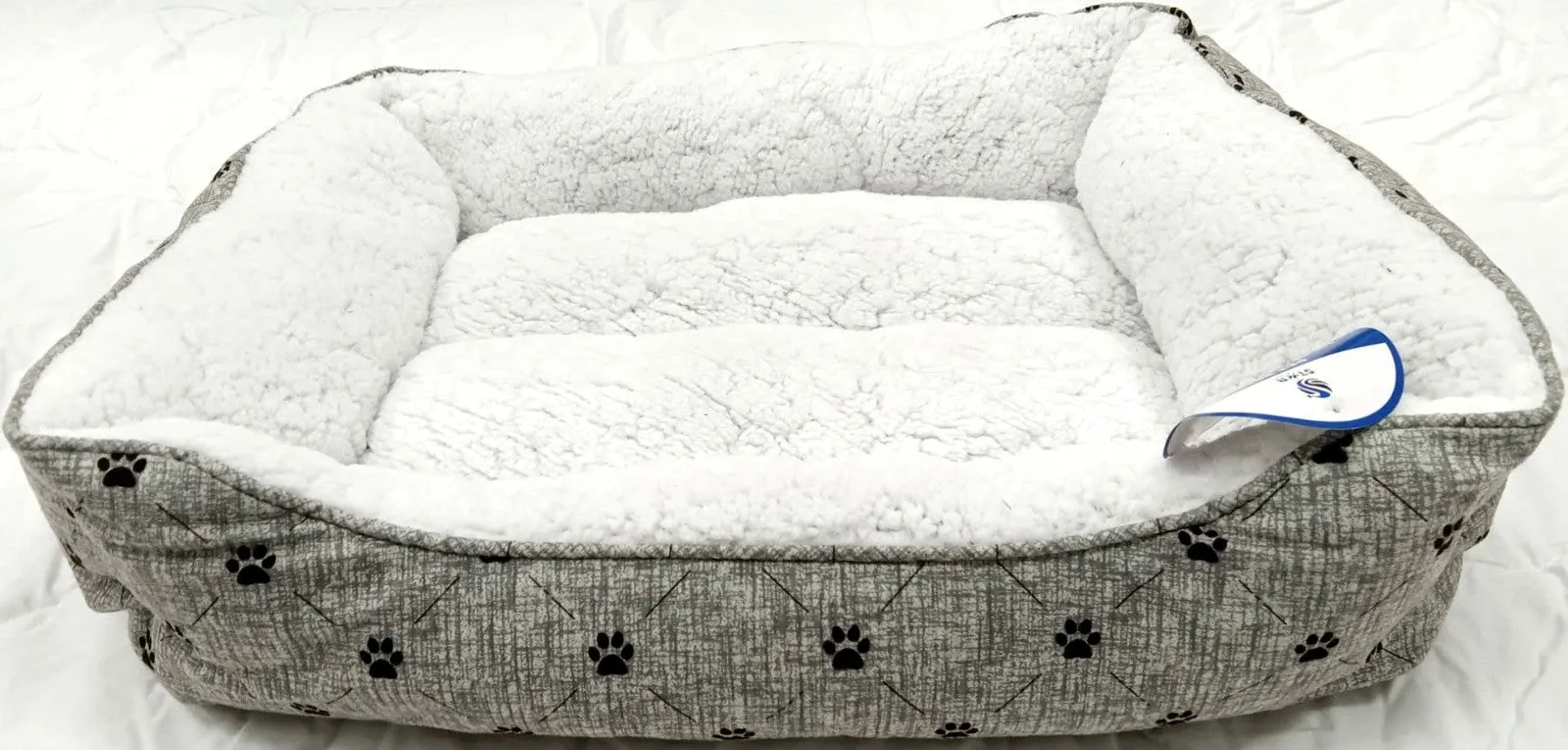 Dog Bed Cozy Cuddler--Paws
