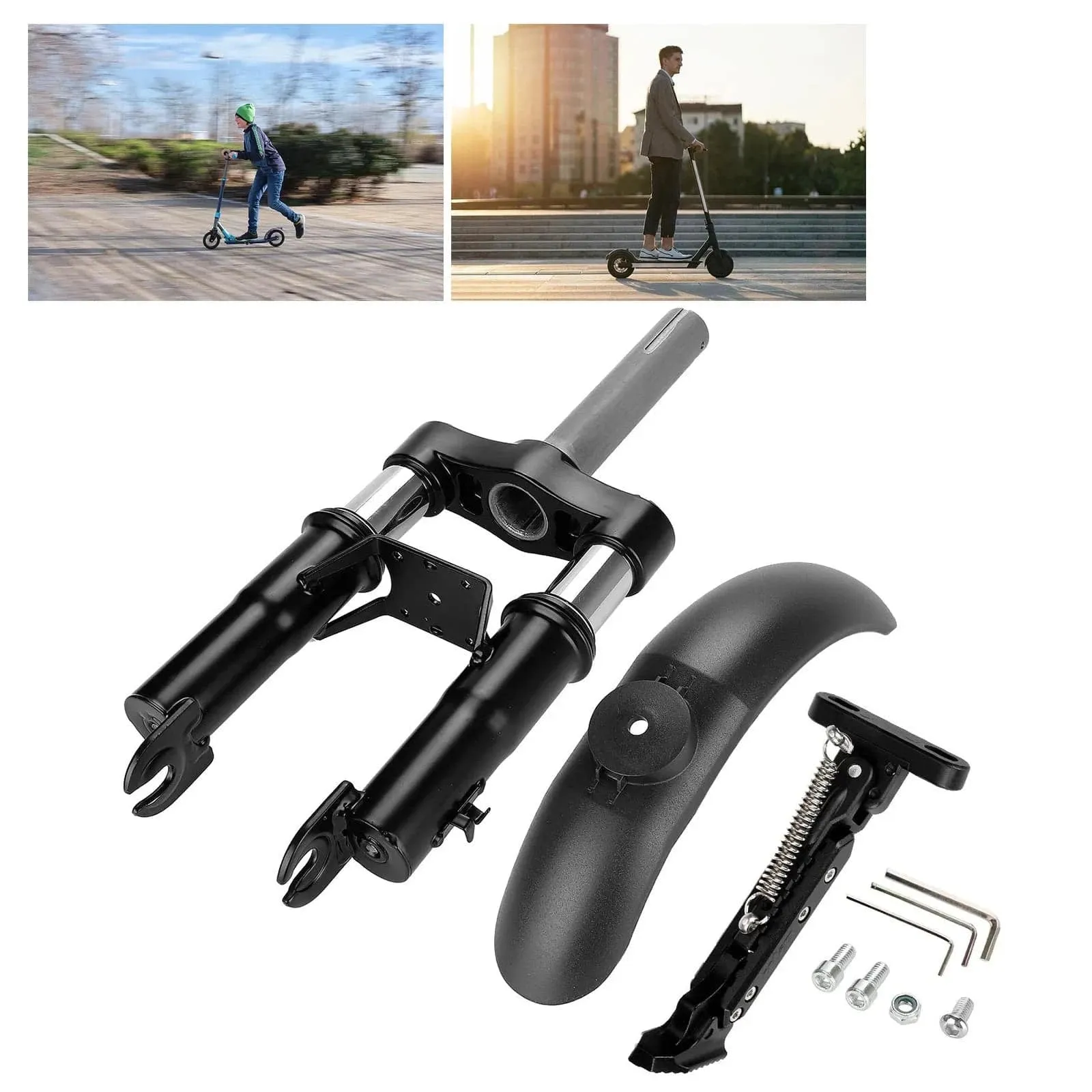 Electric Scooters Shock Shock Absorber with Adjustable Kickstand and Mudguard for for Xiaomi M365 Pro Pro2 Electric Scooter