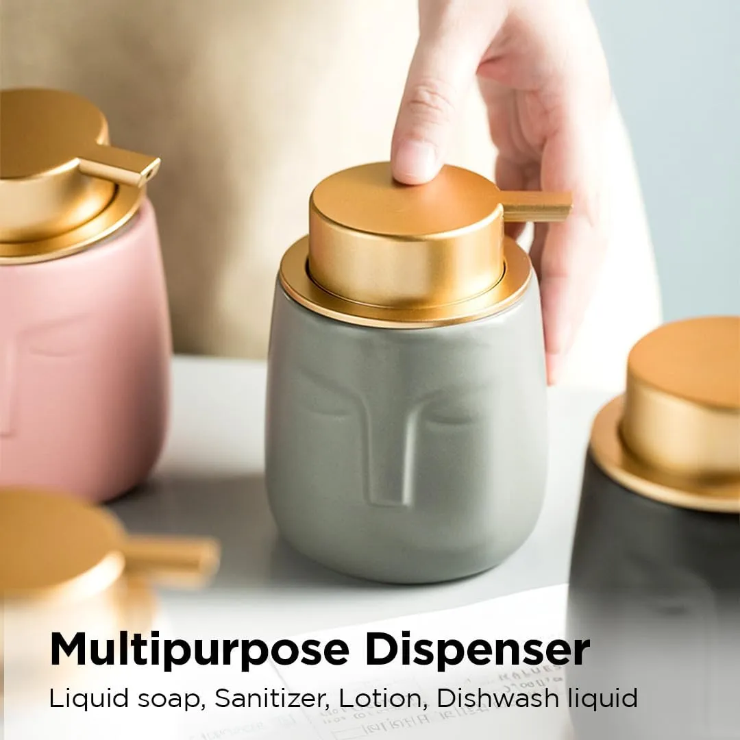 Homestic Liquid Soap Dispenser | Handwash Soap Dispenser | Soap Dispenser for Wash Basin | Shampoo Dispenser Bottle | Bathroom Dispenser Bottle | 3 Piece | 350 ml | ZX014PK | Pink