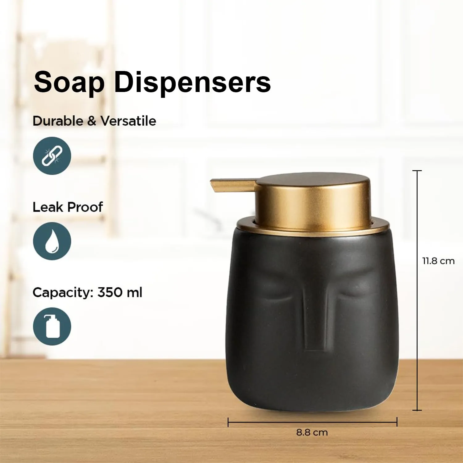 Homestic Liquid Soap Dispenser | Handwash Soap Dispenser | Soap Dispenser for Wash Basin | Shampoo Dispenser Bottle | Bathroom Dispenser Bottle | 3 Piece | 350 ml | ZX014PK | Pink