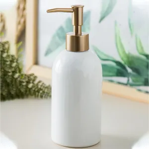 Homestic Liquid Soap Dispenser | Handwash Soap Dispenser | Soap Dispenser for Wash Basin | Shampoo Dispenser Bottle | Bathroom Dispenser Bottle | 420 ML | White