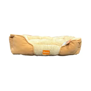 Kanu Pet Rectangular Beige & Brown Dog Bed