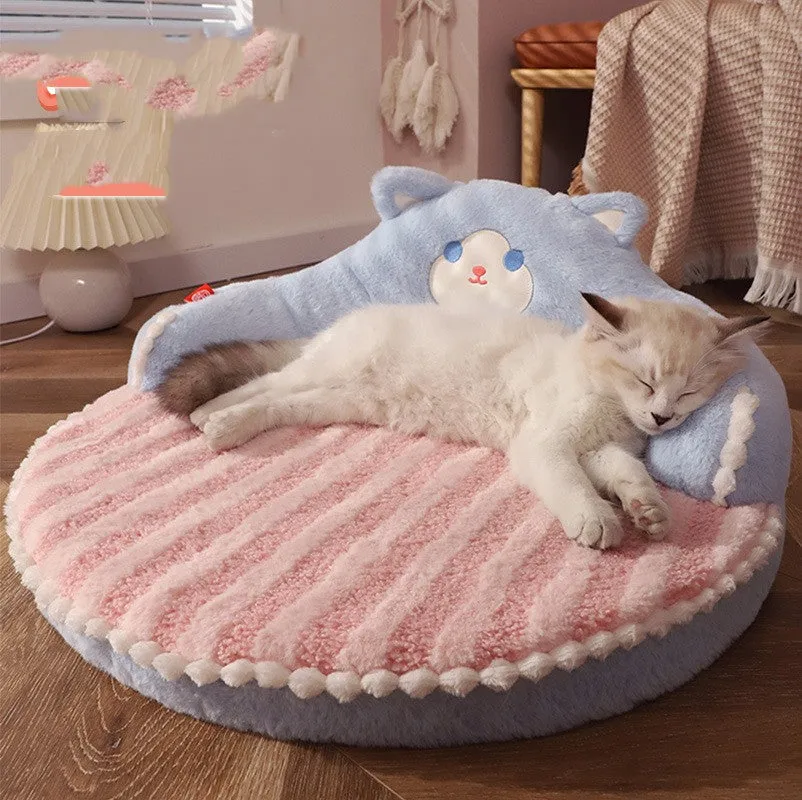 Kawaii Plush Cat Bed
