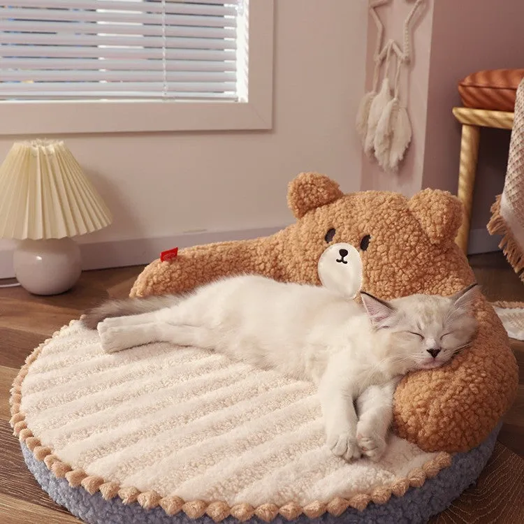 Kawaii Plush Cat Bed