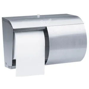 Kimberly Clark Scott Pro, Double Roll Dispenser, for Coreless Toilet Paper, Stainless Steel