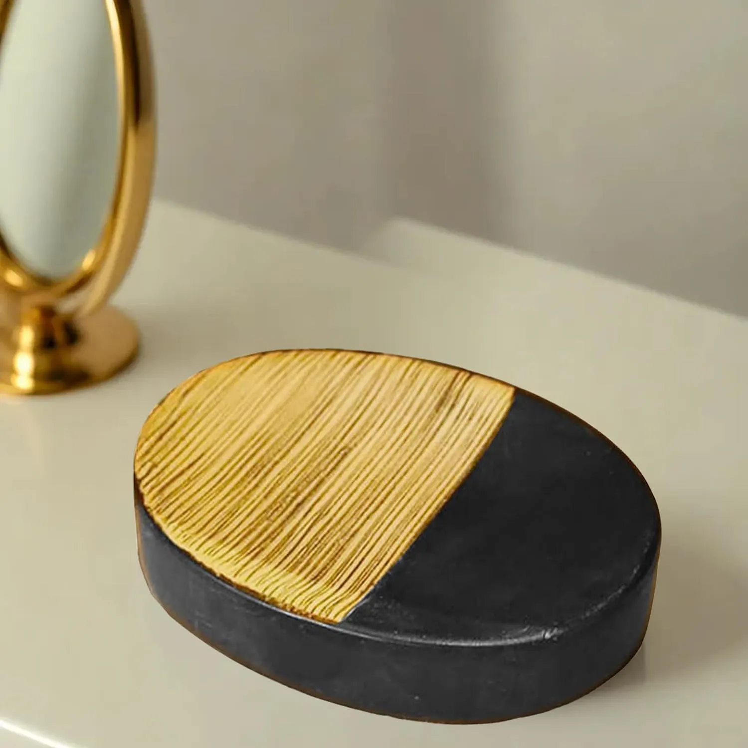 Kuber Industries Soap Case | Ceramic Soap Holder | Handwash Soap Dispenser | Soap Dispenser for Wash Basin | Soap Dispenser Case | Bathroom Dispenser Case | Black