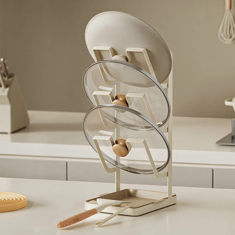Light Luxury Kitchen Pot Cover Rack