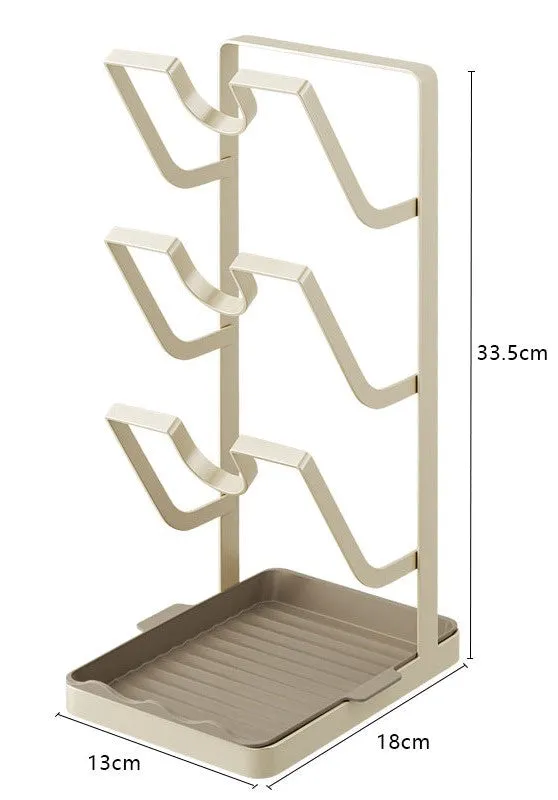 Light Luxury Kitchen Pot Cover Rack