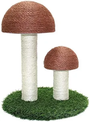 Lovely Caves Gardern Mushroom Cat Scratcher, Brown