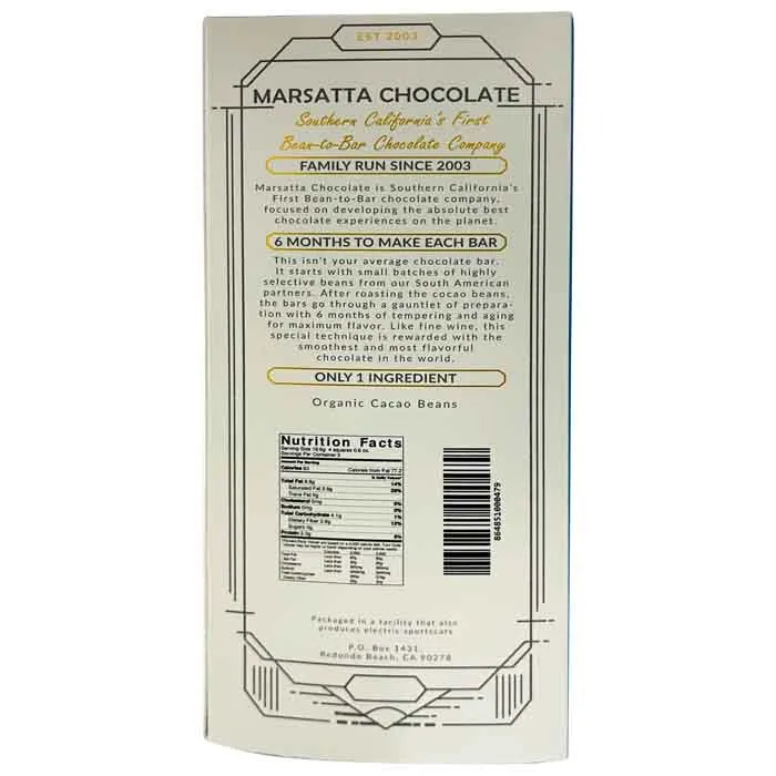 Marsatta Chocolate - Bean-To-Bar Chocolate, 1.75oz | Multiple Options