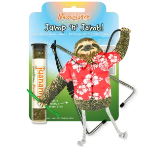Meowijuana Jump 'n' Jamb Get Wild Sloth Cat Toy
