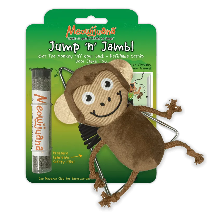 Meowijuana Jump 'n' Jamb Monkey Cat Toy