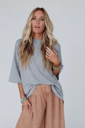 Must Have High Low Tee | Heather Gray