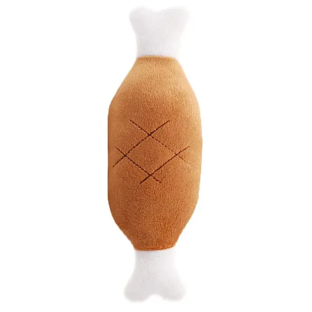 Plush Squeaky Bone Toy for Puppies – Durable & Fun for Dogs