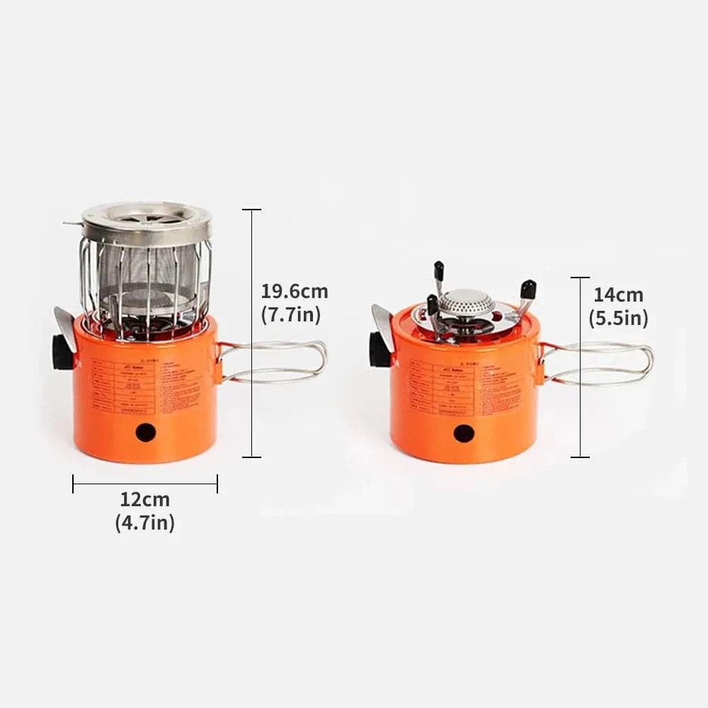 Portable 2000W Gas Heater Outdoor Camping Stove Heating Cooker Winter Heater Tent Stove for Ice Fishing Camping Hiking