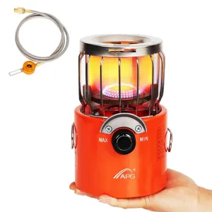 Portable 2000W Gas Heater Outdoor Camping Stove Heating Cooker Winter Heater Tent Stove for Ice Fishing Camping Hiking