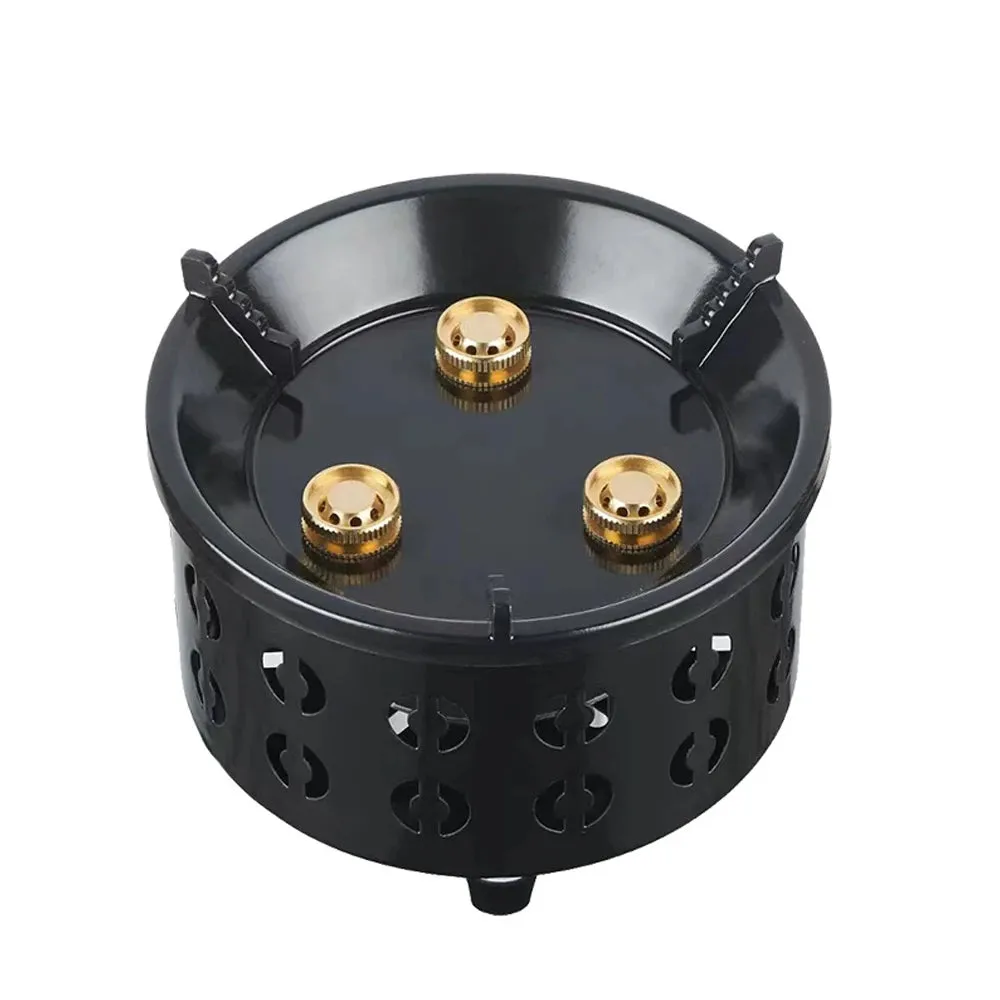 Portable Camping Stove Lightweight Gas Propane Coal Stove with Windproof Ring & All-copper Nozzle for Outdoor Cooking Picnic