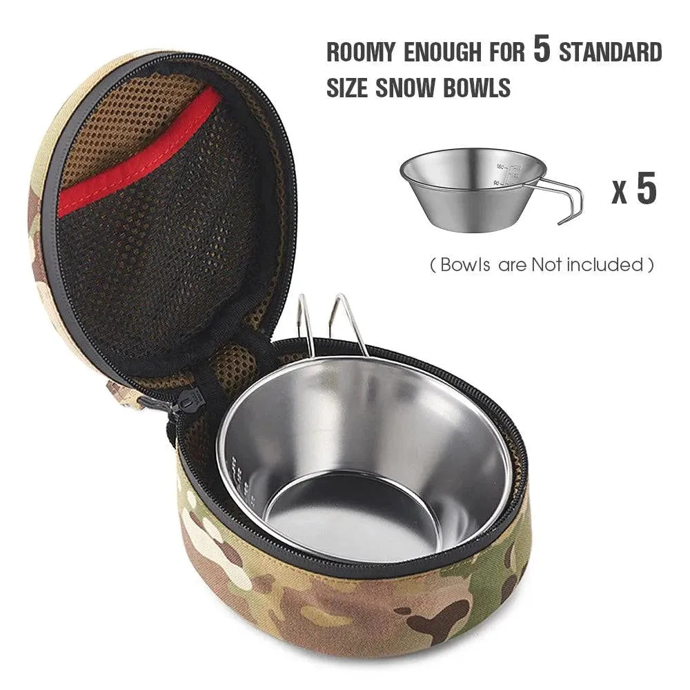 Portable Outdoor Sierra Bowl Cup Bag Tableware Storage Bags Small Lunch Box Food Containers for Picnic Camping Hiking Equipment