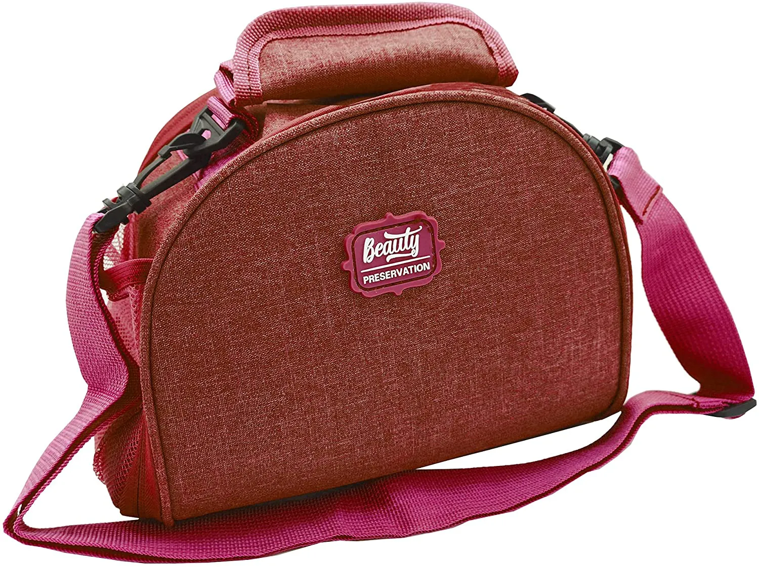 RAYCLOUD Lunch Bags Insulated Luch Boxes Waterproof, Portable Compact Lunch Bags for Men & Women with Shoulder Strap, Red