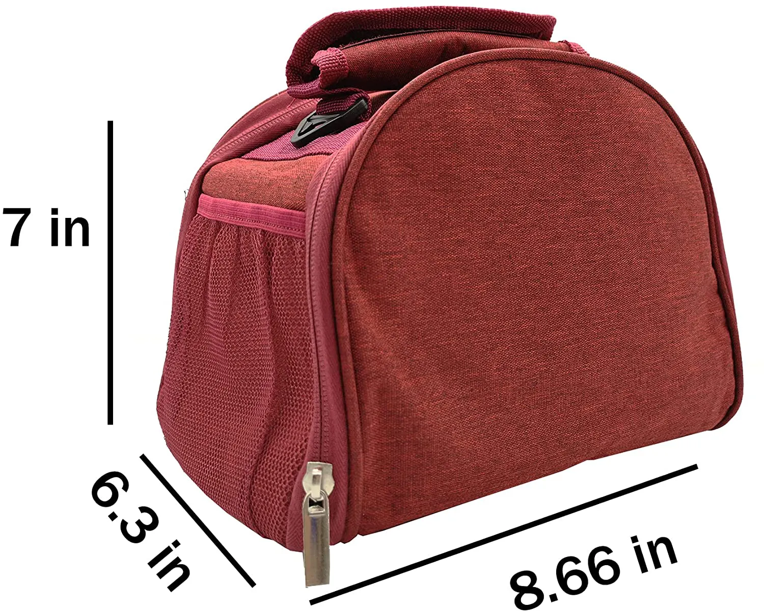 RAYCLOUD Lunch Bags Insulated Luch Boxes Waterproof, Portable Compact Lunch Bags for Men & Women with Shoulder Strap, Red