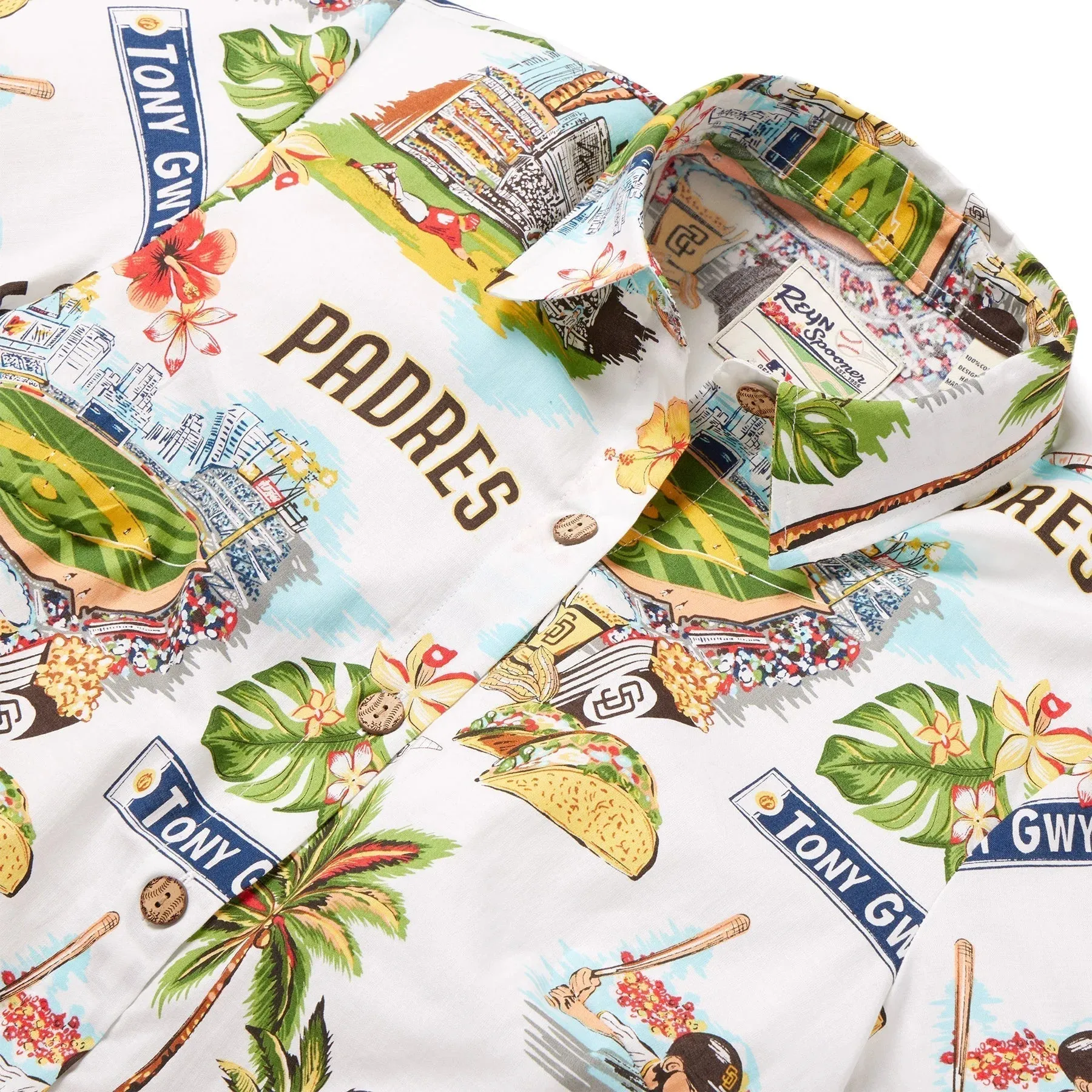 Reyn Spooner - Womens San Diego Padres Scenic Button Front