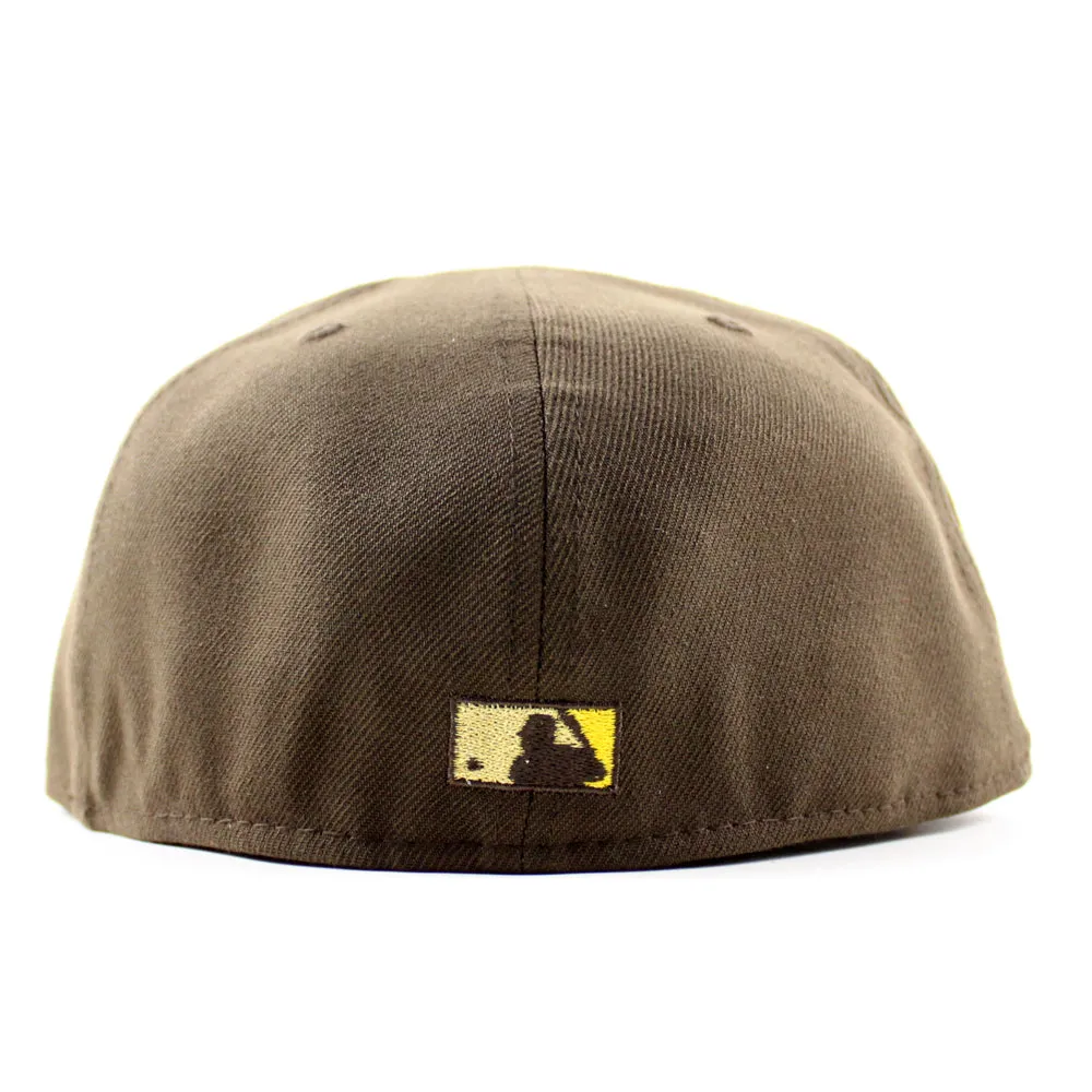 San Diego Padres Petco Park New Era 59Fifty Fitted Hat (Walnut Gold Gray Under Brim)
