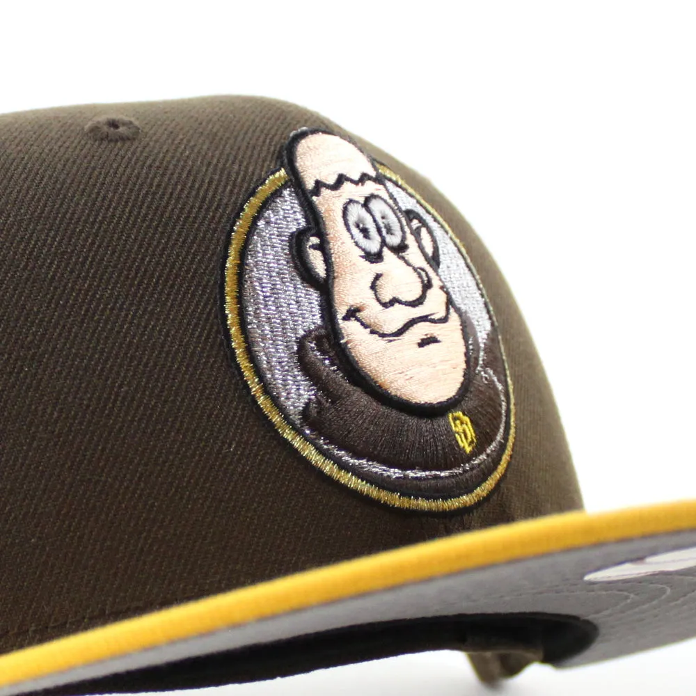 San Diego Padres Petco Park New Era 59Fifty Fitted Hat (Walnut Gold Gray Under Brim)