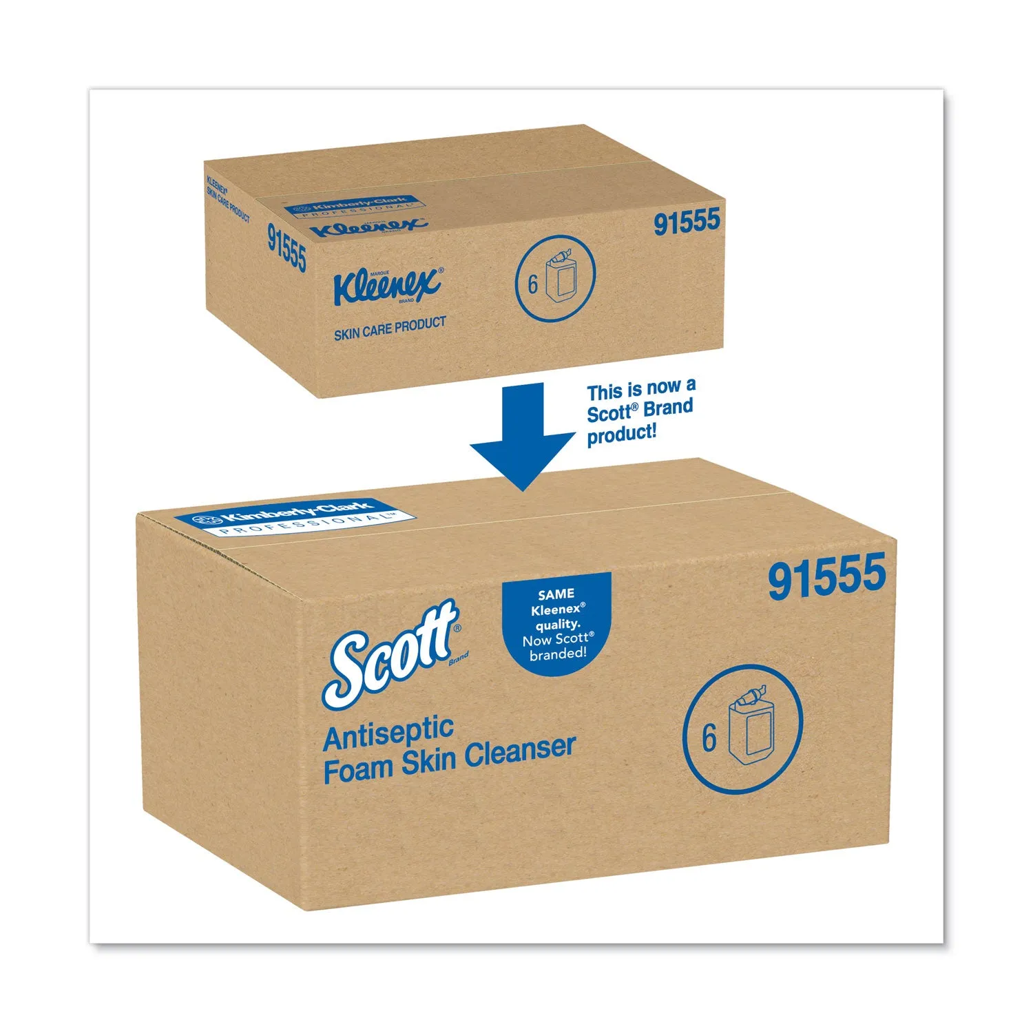 Scott Control Antiseptic Foam Skin Cleanser, Unscented, 1000 Ml Refill, 6/Carton - KCC91555