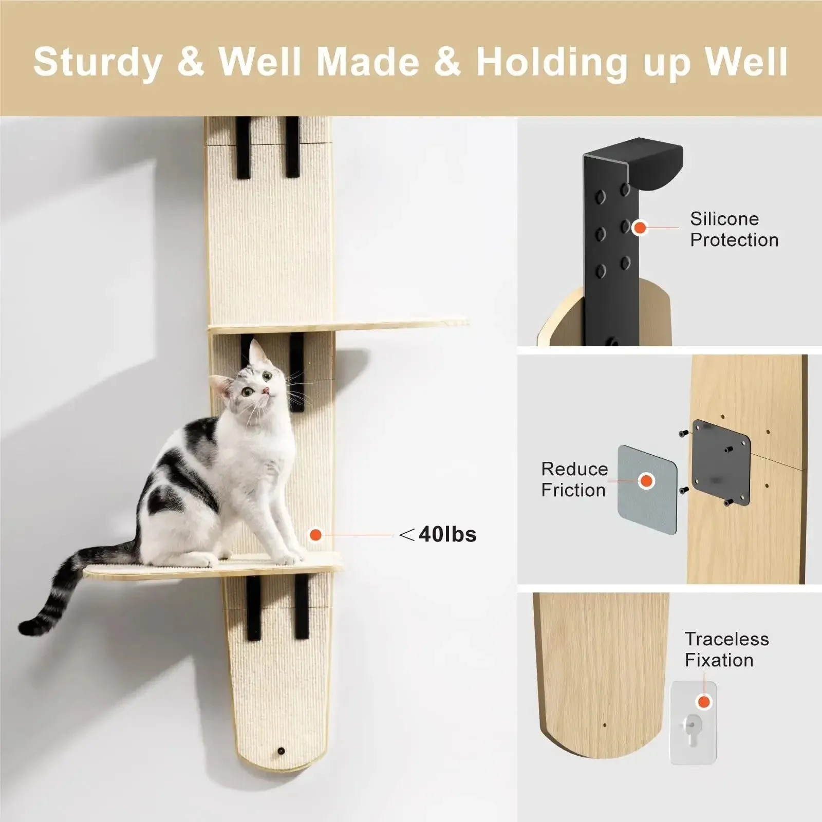 Space Saving Door Mount Cat Tree